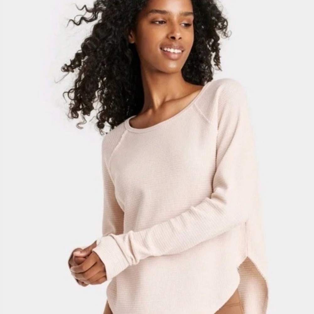 JoyLab Cream Long Sleeve Top